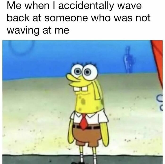 Spongebob meme showing awkward face, illustrating relatable moment, part of hilarious memes to help decompress.
