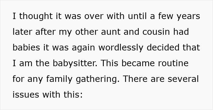 Teen refusing to babysit multiple kids during family vacation, causing adults to react with frustration and meltdown.
