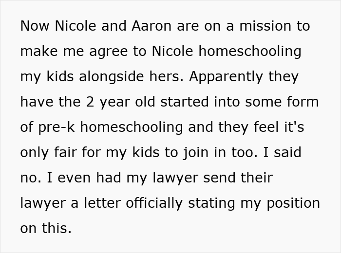 "This Was Not My Problem": Ex-Husband And His Wife Push For Homeschooling, Woman Stands Firm "This Was Not My Problem": Ex-Husband And His Wife Push For Homeschooling, Woman Stands Firm