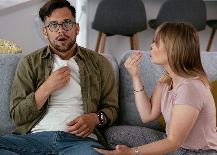 Woman annoyed at roommate’s boyfriend in heated argument about using her shower, showing frustration and petty reaction. Woman annoyed at roommate’s boyfriend in heated argument about using her shower, showing frustration and petty reaction.