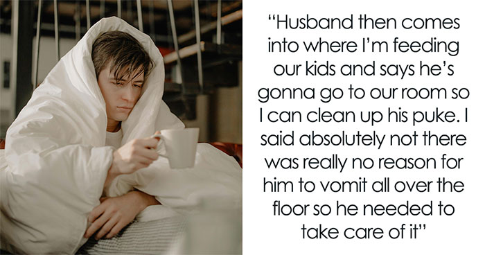 Guy Treats Wife Like A Maid, Mad When She Won’t Clean His Vomit After He Refuses To Use Trash Can