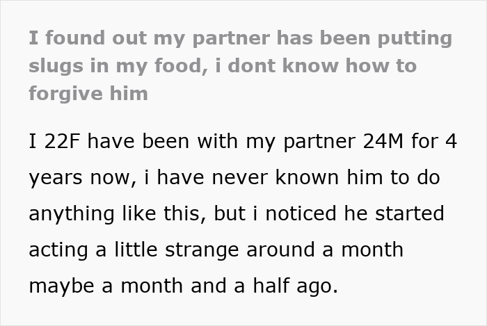 Woman Discovers Her Illness Was Caused By Boyfriend Secretly Feeding Her Slugs (Trigger Warning)