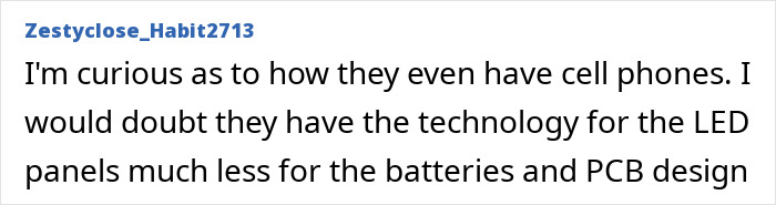 Comment about smuggled smartphone from North Korea discussing technology limits and control measures by Kim Jong Un.
