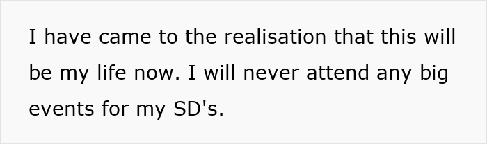 Text excerpt about a wife excluded from events to avoid conflict with husband&rsquo;s volatile ex-wife.