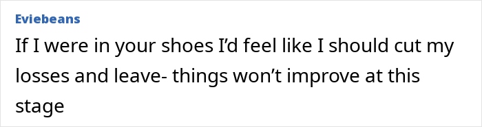 Comment by Eviebeans expressing feelings about the wife who raised stepdaughters left off guest list.