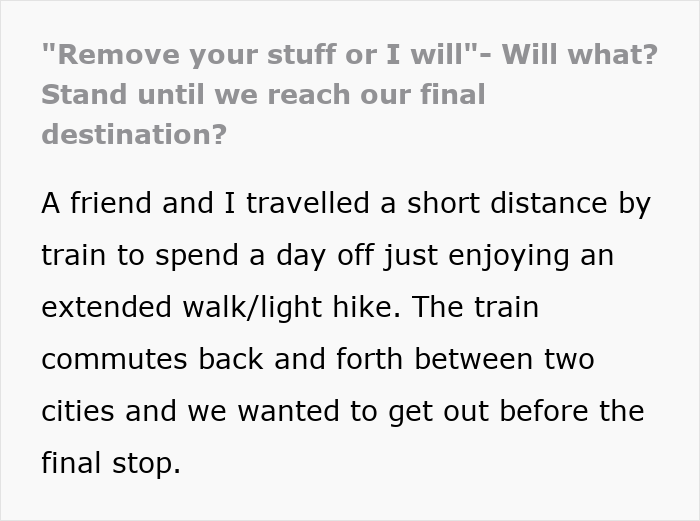 Train Passenger Tries To Claim Taken Seat, Gets Outplayed In The Most Satisfying Way