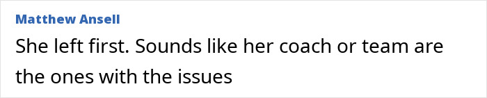 Comment by Matthew Ansell discussing coach or team issues related to swimmer kicked out of Olympic Village for inappropriate behavior. Comment by Matthew Ansell discussing coach or team issues related to swimmer kicked out of Olympic Village for inappropriate behavior.