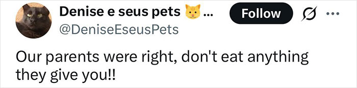 Screenshot of tweet warning against eating gifts, related to teen losing her life after eating cake from secret admirer.