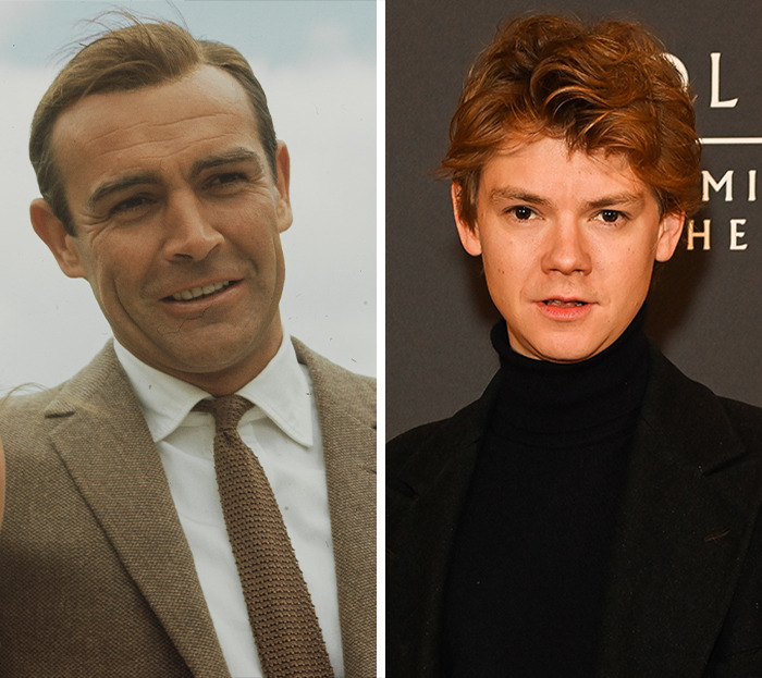 Side-by-side viral photos of Love Actually star and James Bond actor Sean Connery taken at the same age sparking debate.