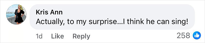 Comment from Kris Ann praising Tom Sandoval&rsquo;s America&rsquo;s Got Talent audition, saying she thinks he can sing.