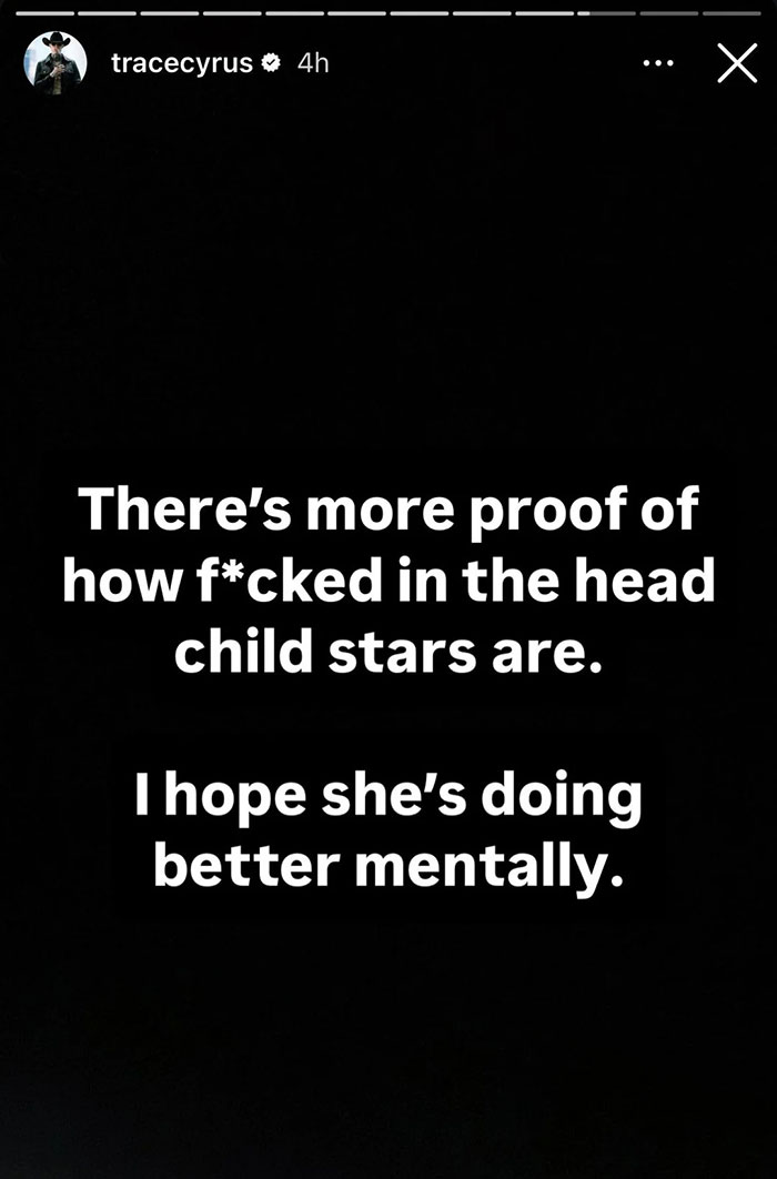 Trace Cyrus calls out child stars, accusing Brenda Song of faking pregnancies, abortion, and cancer in a shocking social media post.