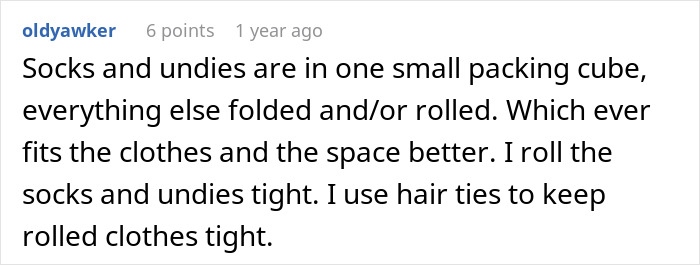 Text post about packing tips to avoid being held up in TSA security lines before boarding a flight.