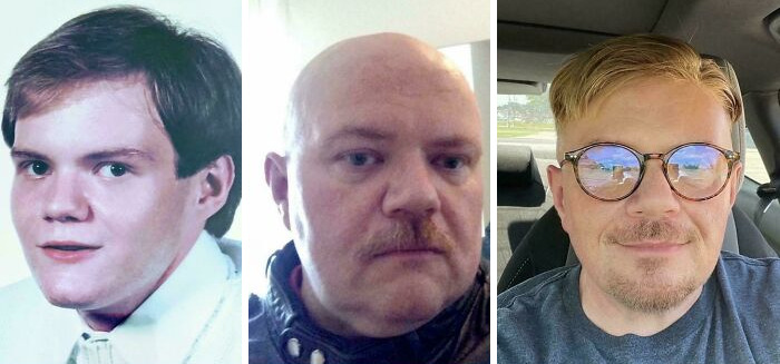 Before and after inspiring glow-up photos of men showcasing their ugly ducklings transformations.