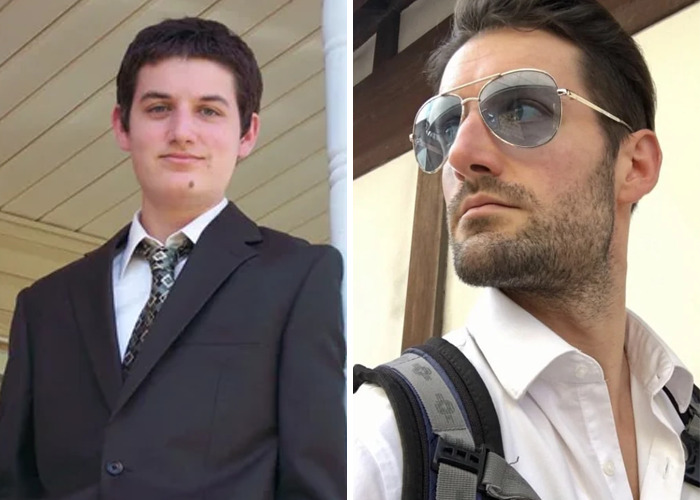 Side-by-side before and after photos showing inspiring ugly ducklings glow-ups with stylish looks and confidence.