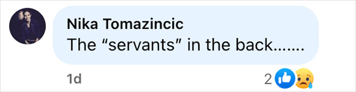 Social media comment referencing uncomfortable staffers photobombing Lauren S&aacute;nchez&rsquo;s bridal photos.