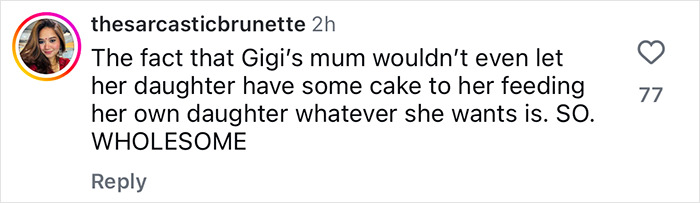 User comment on social media sparked controversy after Gigi Hadid shared her daughter Khai's breakfast menu. User comment on social media sparked controversy after Gigi Hadid shared her daughter Khai's breakfast menu.