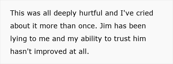 Text excerpt about emotional pain and trust issues related to a lady accused of cheating due to daughter's dark skin. - 45
