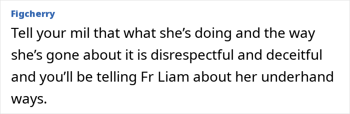 Text message screenshot discussing MIL demanding a more Christian baby name, with mom feeling uncomfortable and conflicted.