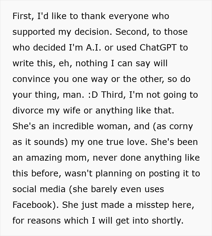 Text excerpt discussing a mom's decision about a menstruation celebration for her daughter that went too far. - 49