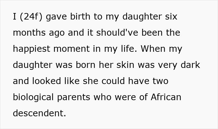 Young mother accused of cheating due to daughter's dark skin, husband begs for forgiveness after DNA test results. - 3