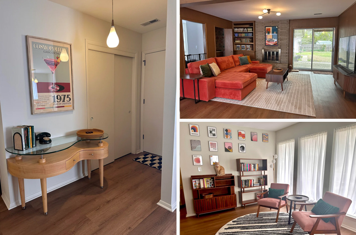 Living space revamped with stylish furniture, cozy seating, and modern decor in bright and inviting indoor rooms.