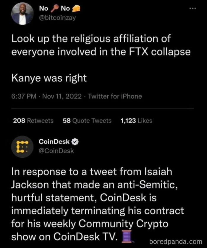 Screenshot of a tweet leading to contract termination, illustrating consequences of stupidity and job loss.