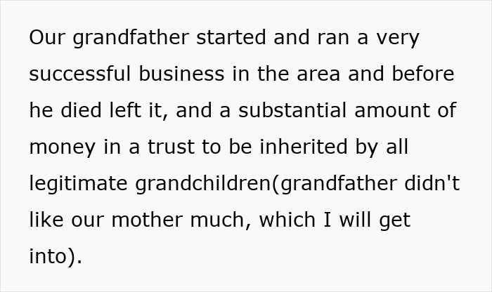 Text showing family business trust and inheritance issues after DNA reveals dad’s illegitimate son, causing emotional conflict. Text showing family business trust and inheritance issues after DNA reveals dad’s illegitimate son, causing emotional conflict.