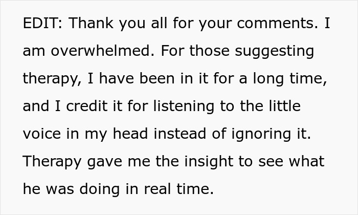 Screenshot of a personal message discussing therapy insights after a man reads his wife’s diary and reacts intensely. Screenshot of a personal message discussing therapy insights after a man reads his wife’s diary and reacts intensely.