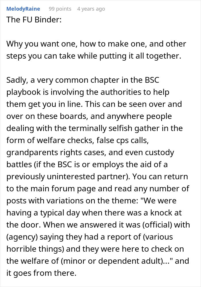 Text discussing a woman seeking advice on CPS threats from her mother-in-law involving custody and welfare concerns. Text discussing a woman seeking advice on CPS threats from her mother-in-law involving custody and welfare concerns.