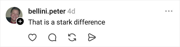 Screenshot of social media comment highlighting a stark difference in an image featuring Melania Trump’s curves. Screenshot of social media comment highlighting a stark difference in an image featuring Melania Trump’s curves.