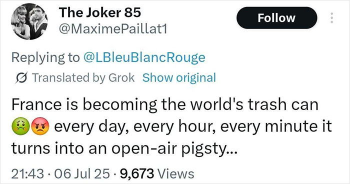 Tweet showing outrage from a Tour De France fan about disrespectful behavior at graves during the event.