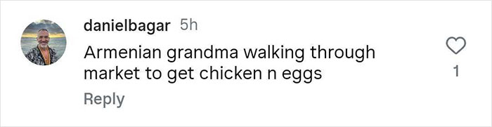 Comment on social media comparing a runway walk to a constipated Armenian grandma at a market. Comment on social media comparing a runway walk to a constipated Armenian grandma at a market.