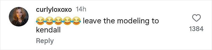 Screenshot of a social media comment mocking Kim Kardashian's runway walk as constipated during Paris Fashion Week 2025. Screenshot of a social media comment mocking Kim Kardashian's runway walk as constipated during Paris Fashion Week 2025.