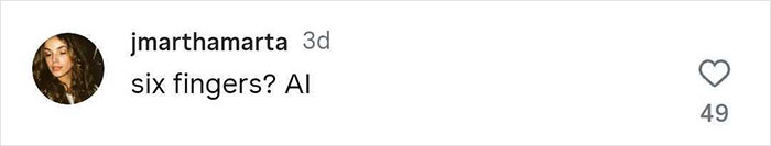 Screenshot of a social media comment pointing out editing blunders in Lauren Sanchez and Jeff Bezos' wedding pictures.