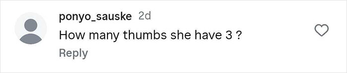 Instagram comment questioning how many thumbs a person has, highlighting possible editing blunders in Lauren Sanchez and Jeff Bezos' wedding pictures.