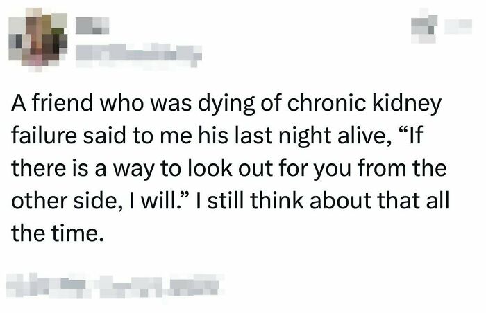 Text post sharing a heartfelt message about a friend's last night alive, emphasizing very important positivity.