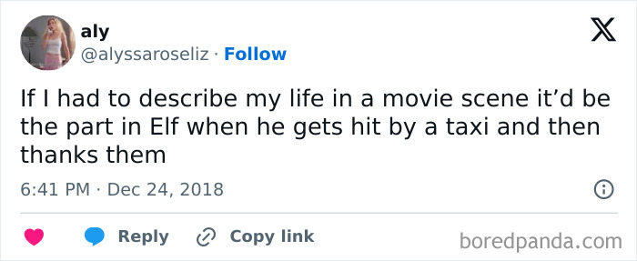 Tweet humor about life resembling a funny movie scene, perfect for sharing with your circle of idiots to laugh together.