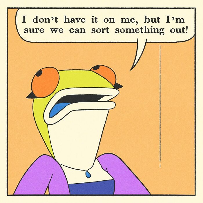 Comic panel showing an angry anthropomorphic shark confronting other characters in a colorful cartoon style.