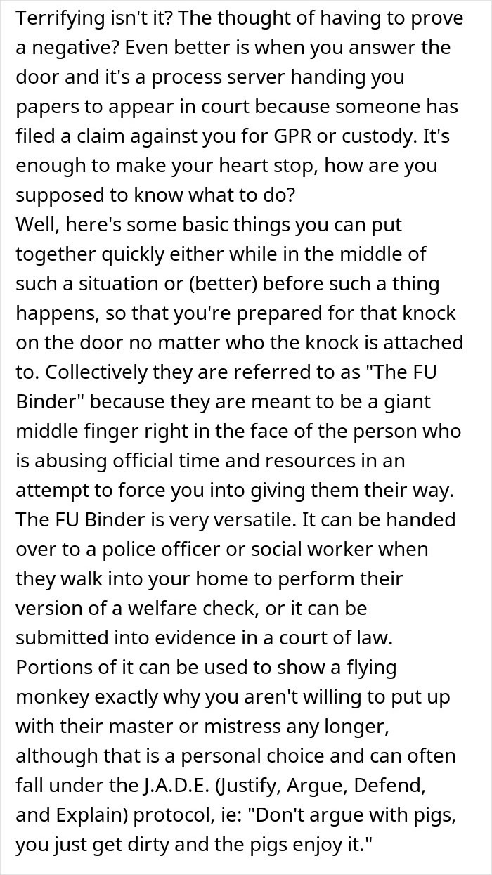 Text excerpt about a woman needing advice after CPS threats from MIL, discussing legal and custody challenges. Text excerpt about a woman needing advice after CPS threats from MIL, discussing legal and custody challenges.