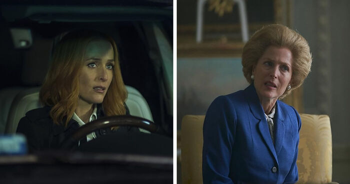 Actress portraying two distinct characters in different settings highlighting mind-blowing realization same actor. - 8