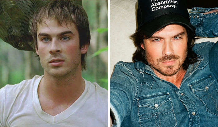 Side-by-side images showing Lost cast member 15 years after the show, featuring younger and recent photos of the actor.