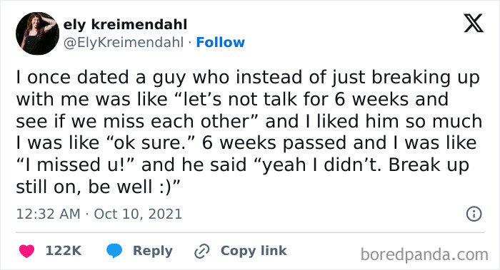 Tweet showing a failed online dating experience highlighting challenges of finding love online with mixed communication.