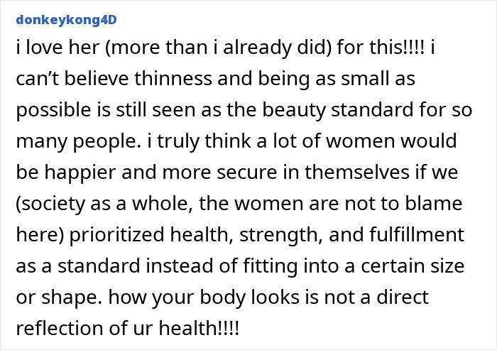 Fan comments praising Ilona Maher's response to Kate Moss on beauty standards, thinness, and body positivity.