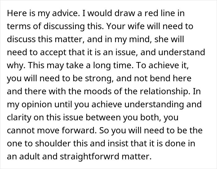 Text of advice on relationship struggles focusing on needing strength and clarity about issues before moving forward. - 42