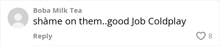 Comment on viral Coldplay couple behavior, expressing shame and support for Coldplay before Chris Martin intervention. Comment on viral Coldplay couple behavior, expressing shame and support for Coldplay before Chris Martin intervention.