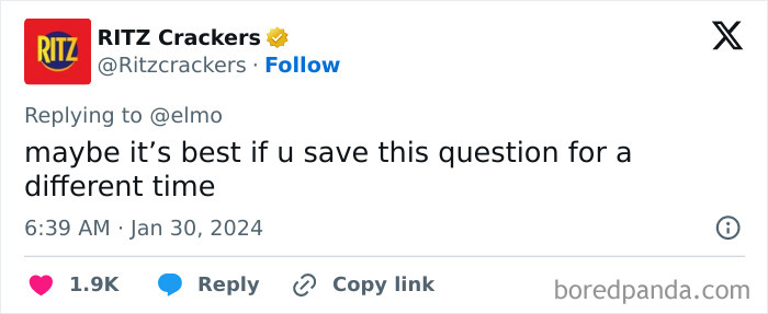 Screenshot of Ritz Crackers replying to Elmo on X with a warning message amid multiple violent posts from a mystery culprit. Screenshot of Ritz Crackers replying to Elmo on X with a warning message amid multiple violent posts from a mystery culprit.