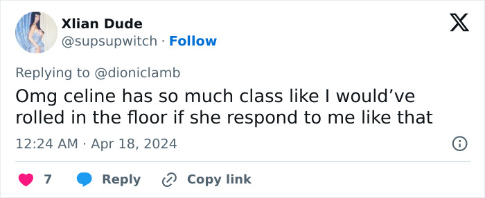 Tweet criticizing rude Ellen DeGeneres interview with C&eacute;line Dion, showing fans' reactions and disapproval on social media.