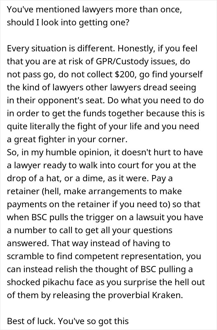 Text advice on hiring a lawyer amid CPS threats from mother-in-law for custody and legal protection concerns. Text advice on hiring a lawyer amid CPS threats from mother-in-law for custody and legal protection concerns.