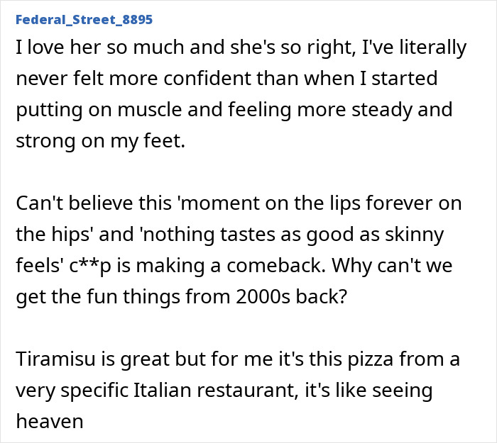 Fans expressing love for Ilona Maher's response to Kate Moss&rsquo; quote about being skinny and body confidence.