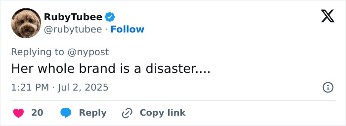 Tweet from user RubyTubee criticizing Meghan Markle's brand amid website glitch and refund issues with frustrated shoppers.